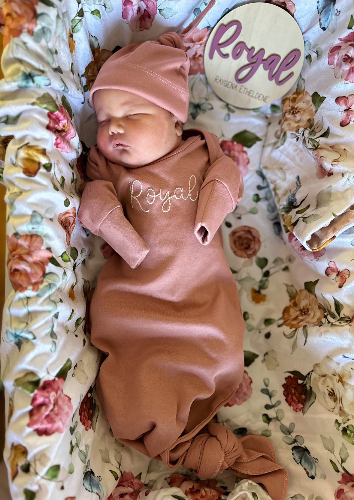 Newborn Gown & Hat